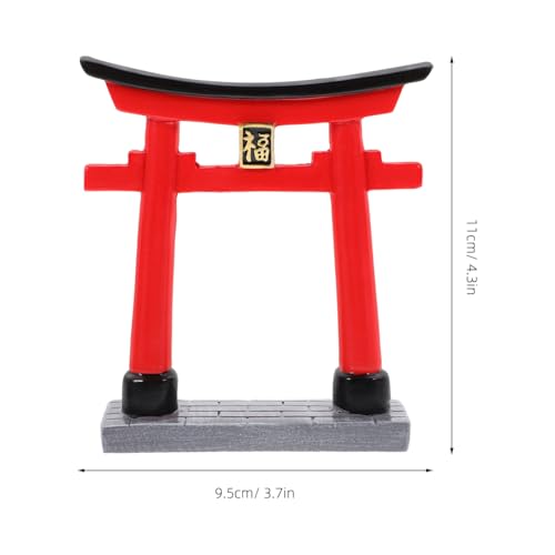 Image of POPETPOP Torii Sculpture Aquarium Decor 4.33In Japanese Fish Tank Ornament Zen Garden Miniature Shinto Shrine for Fish Play and Home Decoration