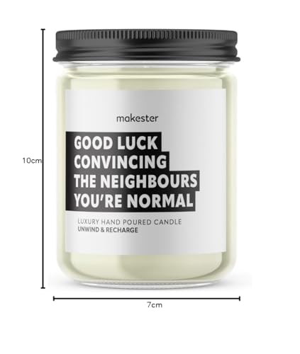 New Home Gifts - Luxury Soy Wax Candle - Vanilla, Jasmine, Sugared Almond - Makester