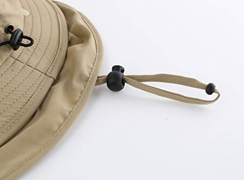 Home Prefer Kids Lightweight Quick Dry Summer Sun Hat Beach Hat For Boys Fishing Hat Khaki #TOP7