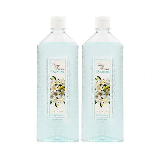 AGUA FRESCA DE RUY - Azahar Pack de 2 x 750 ml, Perfume Unisex, Colonia Hombre y Mujer, Eau de Toilette Masculina y Femenina, Aroma Cítrico y Floral, Fragancia Suave de Larga Duración