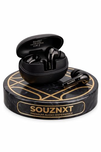Image of Supreme Wireless Earbuds, Bluetooth 5.4, Quad Mic ENC Noise Cancellation, 72H Playback, Deep Bass, Fast Charging (Black)