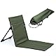 Ruioomeep Strandstuhl, Sonnenliege Klappbar, Strandmatte mit Rückenlehne, Strandliege Outdoor, Bodenstuhl Tragbare für Camping Hinterhof Backpacking Picknick, Grün
