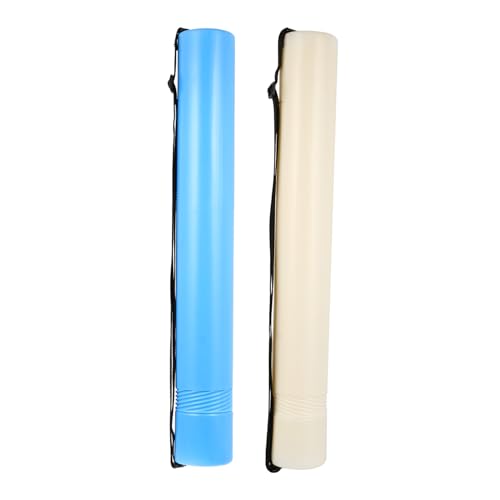 ARTIBETTER 2pcs Extendable Storage Tubes for Maps Prints Artwork Documents Strap Blue