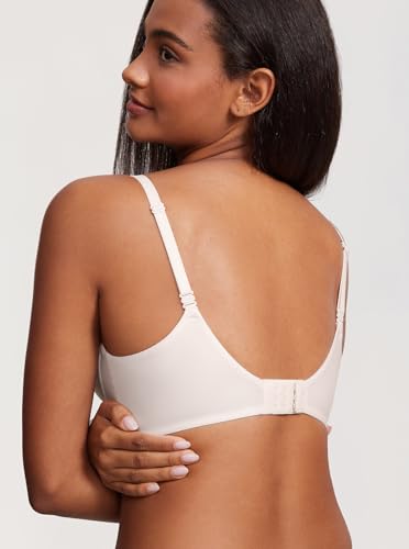 Image of DOBREVA Women's Push Up Wireless Bra Padded T Shirt Bras No Underwire Plunge Bralette