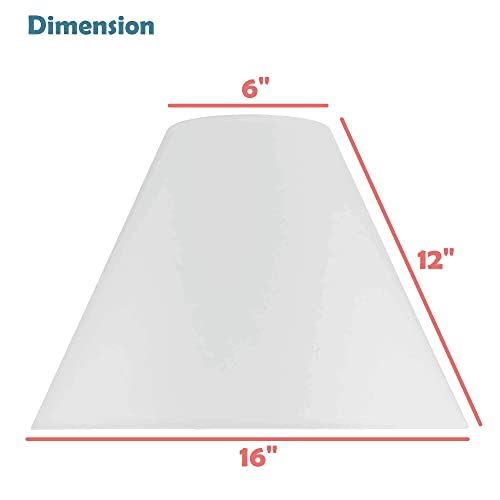 Aspen Creative 33191, Mushroom Pleated Off-White Spider Shade, 6" Top X 16" Bottom X 12" Slant #TOP4