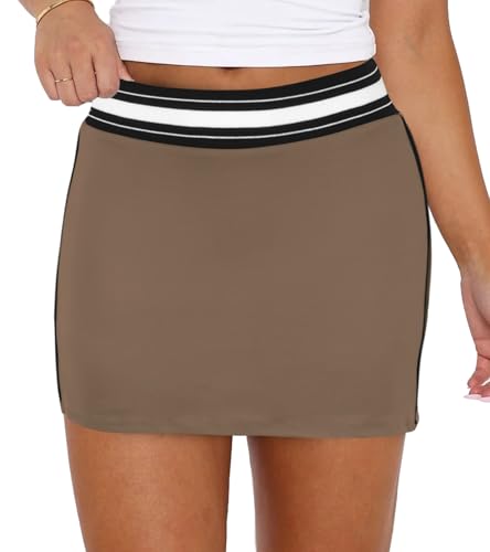 Image of Jigfar Women Cute Golf Tennis Club Skirt Dress Activewear Mini Summer Workout Running Athletic Skorts