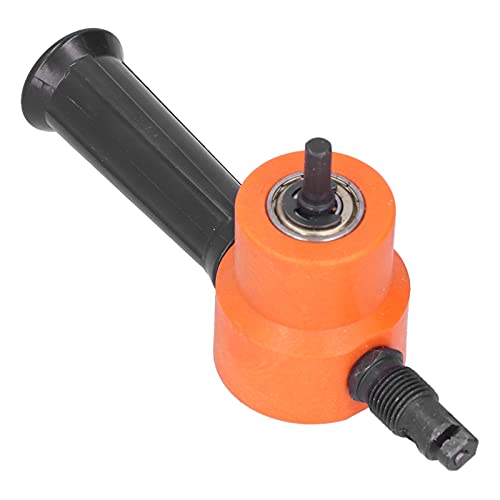 Double Head Nibbler 360° Adjustable Metal Cutter for Cutting ABS Construction Tool with Ergonomic Handle Stainless Steel Iron Fiberboard Cutter 1500-3000rpm Speed Orange Red