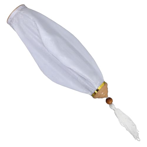Lanterne antique en fil de fer pour extérieur avec tissu blanc