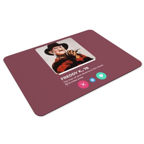 Lot de 4 sets de table Freddy K. grand format rouge tapis caoutchouc horreur - 3