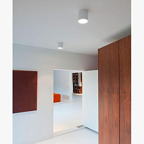 Lampo Lampada GU10 Cilindro IP54 Plafone Tondo A Superficie Da Soffitto In Alluminio Da esterno - Bianco