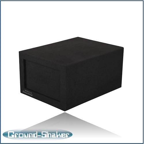 Image of 30HZ Reinforced Competition Single Ported Sub Box Sub Woofer Enclosure Speaker Box Car Audio Subwoofer Ground Shaker Box Ground-Shaker (Black, 8 inch)