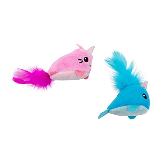 Catstages Unicorn Cat & Narwhal Catnip Crinkle Cat Toys