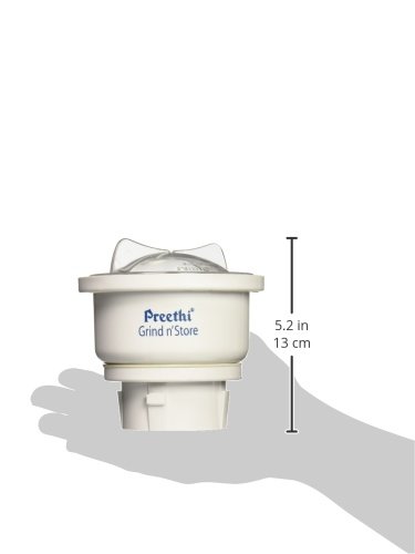 Preethi 0.4-Liter Grind n' Store Blue Leaf Chutney Jar