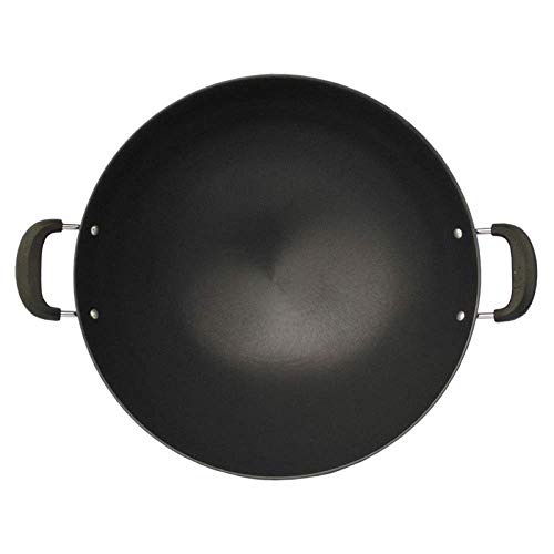 CTCOIJRN Gusseisen-Wok-Pfanne, Doppelohr, Dasheng-Wok-Induktionsherd, altmodischer Eisentopf, runder Boden, konkaves Kochen for den Haushalt, 52 cm 5 CTCOIJRN Gusseisen-Wok-Pfanne, Doppelohr, Dasheng-Wok-Induktionsherd, altmodischer Eisentopf, runder Boden, konkaves Kochen for den Haushalt, 52 cm