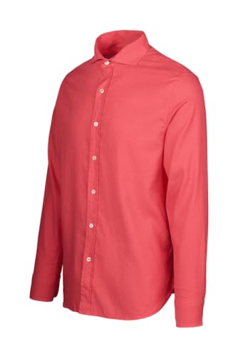 Image of SWIMS Santorini Men's Long Sleeve Linen Stretch Button Down Shirt | Lightweight breathable shirt for vacation, resort wear, travel and beach