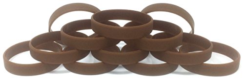 Image of TheAwristocrat 1 Dozen (12) Multi-Pack Blank Rubber Wristbands Silicone Bracelets - Select from a Variety of Colors