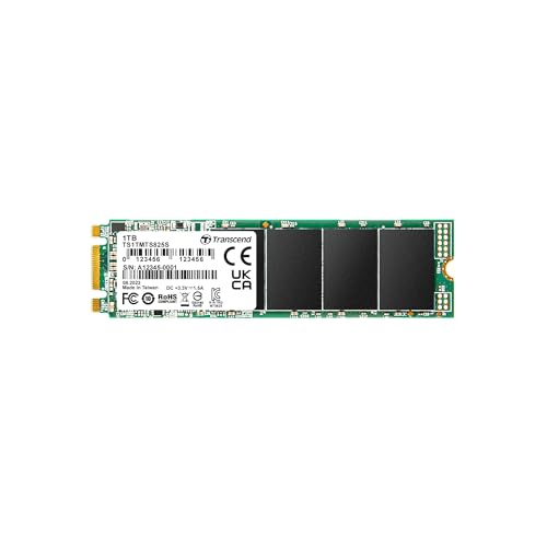 Transcend SSD interno MTS825S M.2 2280 SATA III da 1 TB - 6 Gb/s, memoria 3D NAND, per upgrade laptop/desktop - TS1TMTS825S
