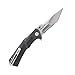 CRKT Tighe Tac Two EDC Folding Pocket Knife: Everyday Carry, Tanto Blade, Button Lock, Tighe Ball Bearings, Textured Nylon Handle, Deep Carry Pocket Clip 5235