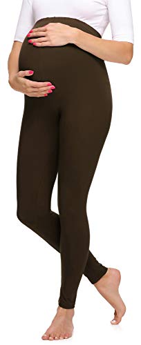 Merry Style Leggings Premaman Lunghi Donna MS10-297 (Marrone, S)