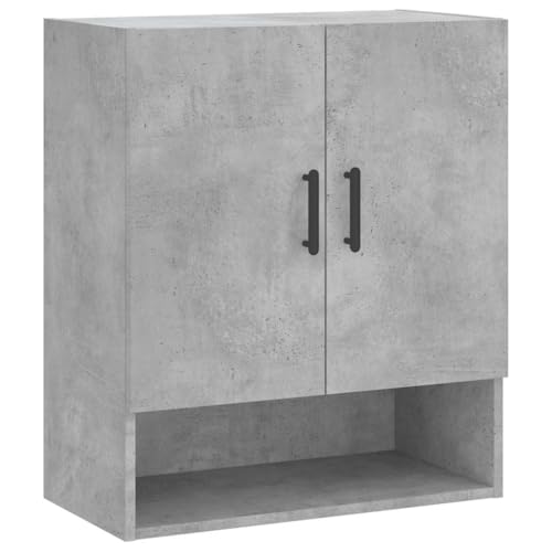 vidaXL Armoire Murale, Placard Suspendu avec Rangement, Meuble Flottant de Salon Salle de Séjour Intérieur, Moderne, Gris Béton Bois d'Ingénierie