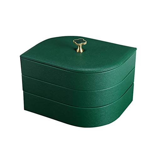 Boîte à bijoux de luxe en cuir grand organisateur 3 couches