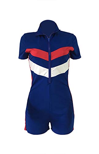 image for EOSIEDUR Women Summer Sexy Sportswear V Neck Short Sleeve Color Stripe