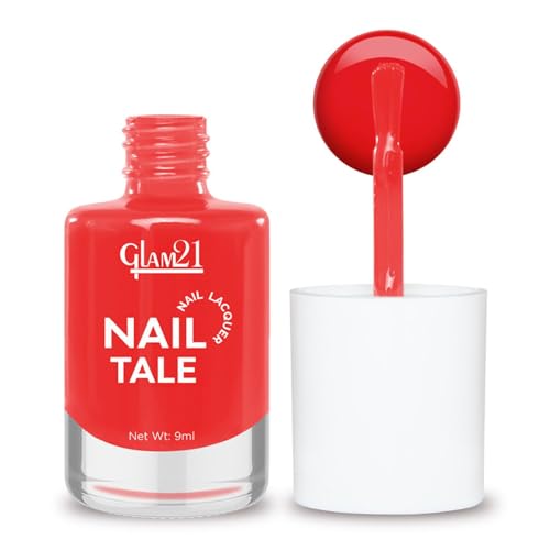 Image of Glam21 Nail Tale Nail Polish | Glossy Gel Finish | Rich Pigmentation | Chip Free | Quick Drying Formula | Long Lasting Nail Polish for Women | 9ml | Shade-02