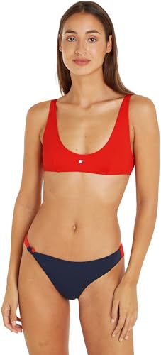 Tommy Jeans Top de Bikini Tipo Bralette sin Aros para Mujer, Rojo (Hot Heat), XL