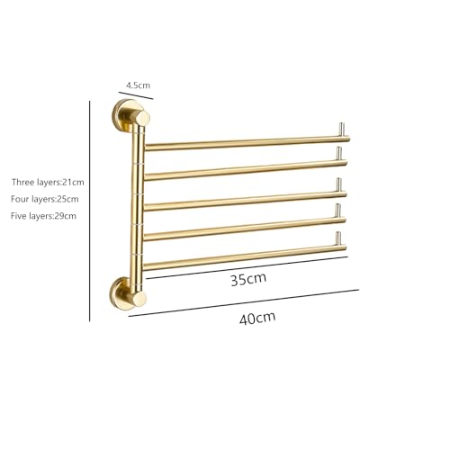 Porte-serviettes rotatif en aluminium spatial au design durable