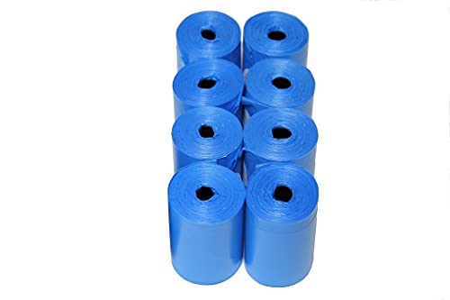 Image of Easy Open & Strong Leak-Proof Poop Bags Dog Waste Bags 13.25 x 9 inch Made in USA .Bags are easier to tie than standard 12 inch bags (Blue)