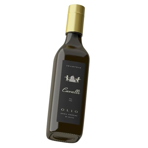 NUOVO Olio Extravergine di Oliva Italiano Frantoio Cavalli - Dal 1781 Olio EVO Spremuto a Freddo - Bottiglia 750ml