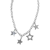 Laikoutd De estrella estética vanguardista, cadena de clavícula con diseño atrevido para oportunidades fotográficas, festivales, collar Punk Vibes en y negro