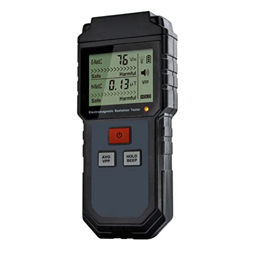 EMF Meter Portable Handheld Radiation Detector with HD LCD Screen Auto Alarm Lock EMF Monitor for Home Appliances