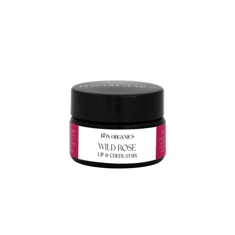 Lip & Cheek Stain | Wild Rose | Plant-Based Tinted Balm for Lips and Cheeks | Handmade with Natural Oils, Butters & Botanical Pigments | Multipurpose Color Tint