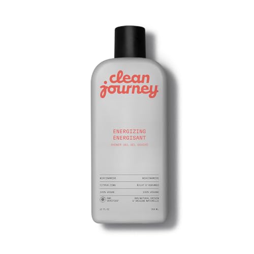 Image of cleanjourney Body Wash, EWG Verified Shower Gel with Niacinamide and Glycerin, Clean Ingredients, Vegan, Energizing, Citrus Zing, 12 Ounce (Pack of 6)