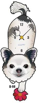 Amazon Co Jp 関野意匠室 絡繰堂 D 98 チワワ 口開き ペットの振り子時計 ネズミ Mouse ホーム キッチン