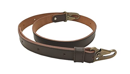 Calyx Rifle Gun Sling Buffalo Hide Leather With Mil-Spec Hooks, Durable Gun Strap, Metal Hardware 1" Wide (Brown (Brown Stitch)) #TOP2