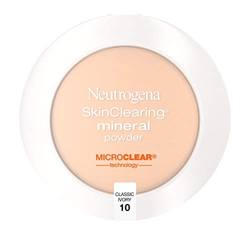 Neutrogena Skinclearing Mineral Acne-Concealing Pressed Powder Compact, Shine-Free & Oil-Absorbing Makeup With Salicylic Acid To Cover, Treat & Prevent Breakouts, Classic Ivory 10, .38 Oz #TOP18