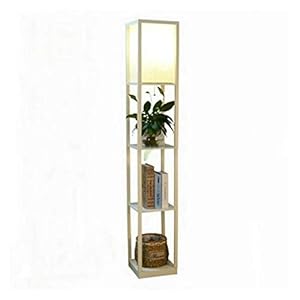 Flashing Moderna Lampada Da Terra A Soppalco Decorativa In Legno A LED Lampada Da Terra Bianca Nera Con Ripiano Da Tavolo Per Camere Da Letto Del Soggiorno Di Casa (Size : C)