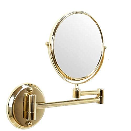 Miroir de maquillage mural extensible 3X doré pour salle de bain 6 pouces