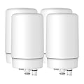 AQUA CREST Faucet Filter Replacement, Replacement for Brita® Faucet Filter, Brita® 36311 On Tap Water Filtration System, Brita® FR-200, FF-100 Replacement Filter, White (Pack of 4)