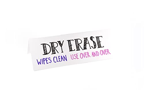 Apostrophe Games 30 Stück tischkarten geburtstag, tischkarten hochzeit, namensschilder hochzeit - trocken abwischbare Karten für Kommunion, Geburtstag, Festival, Party -Wiederverwendbare Karteikarten