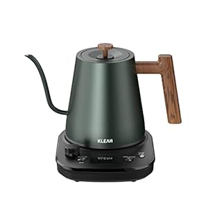 KLEAH Gooseneck Electric Kettle with Temperature Control – 0.8L Automatic Shut Off Tea & Coffee Kettle, Hot Water Boiler Pour Over Coffee Kettle, 1200W Quick Heating Keep Warm, Green