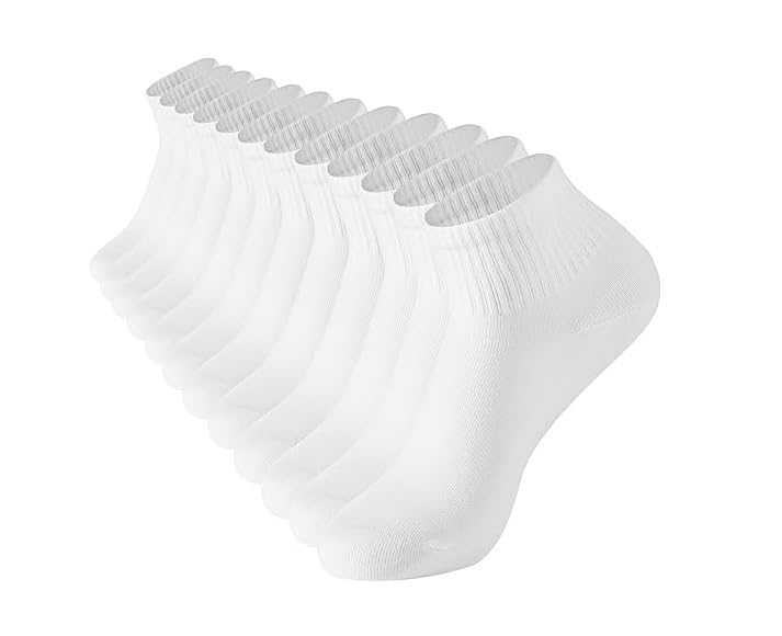 Men's Everyday Comfort Ankle Rib Socks Lightweight Performance Fit-image-48