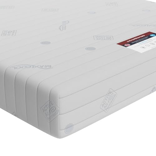 Visco Therapy Brick Hard, Super Firm Foam Mattress, High-Density Spring-Free Support, Silent, Wave Cooling Cover, Hypoallergenic, 135x190cm (Double)