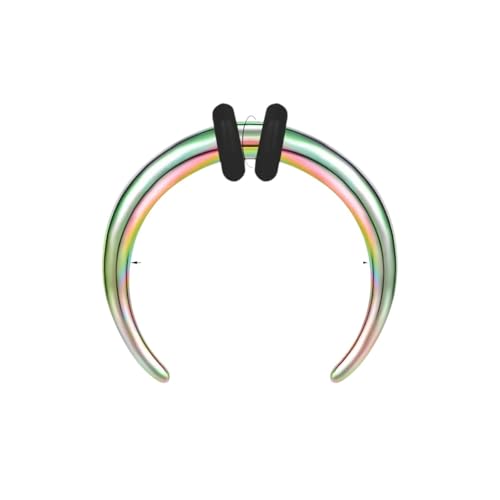 WIAININJNA New 2026 Arrive 1 Piece Punk Ox Horn Shape Stainelss Septum Piercing Men Wome 14G&16G Taper Stretcher Nose Ring Noses Expander 8Mm/10Mm Jewelry Gift Fashion Trendy Accessories Creative