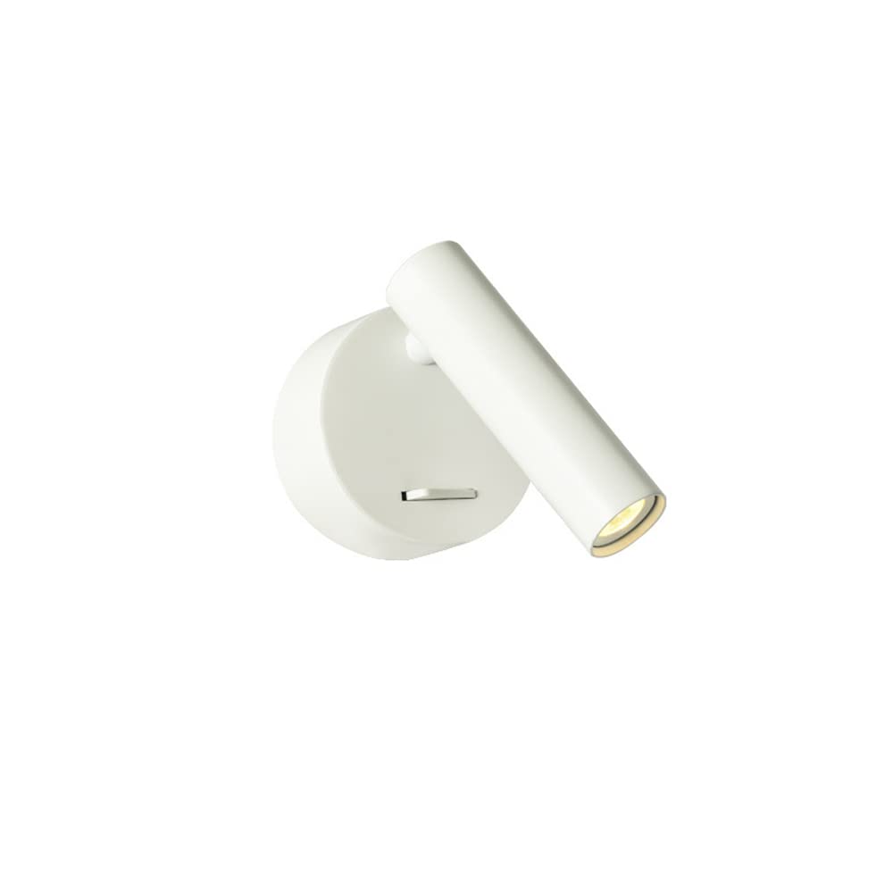 YFMYY Modern LED Headboard Spotlight, Roundwith Switch Wall Lamps, 350° Rotatable 90° Foldable, Bedroom Bedside Reading Light, Hotel Engineering Lamp Wall Light Sconce
