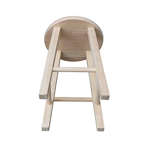 International Concepts 18-Inch Round Top Stool, Unfinished #TOP4