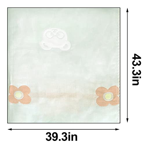 Image of Baby Muslin Bath Towels Super Soft Cotton Receiving Blanket for Baby's Delicate Skin Animal Print Summer Breathable Cotton Baby Bath Towel (Green)
