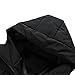 DGHM-JLMY Men's Drawstring Zipper Pocket Down Jacket Classic Solid Puffer Down Jacket Outdoor Zipper Fashion Hood Baggy Coats (Black,Medium)